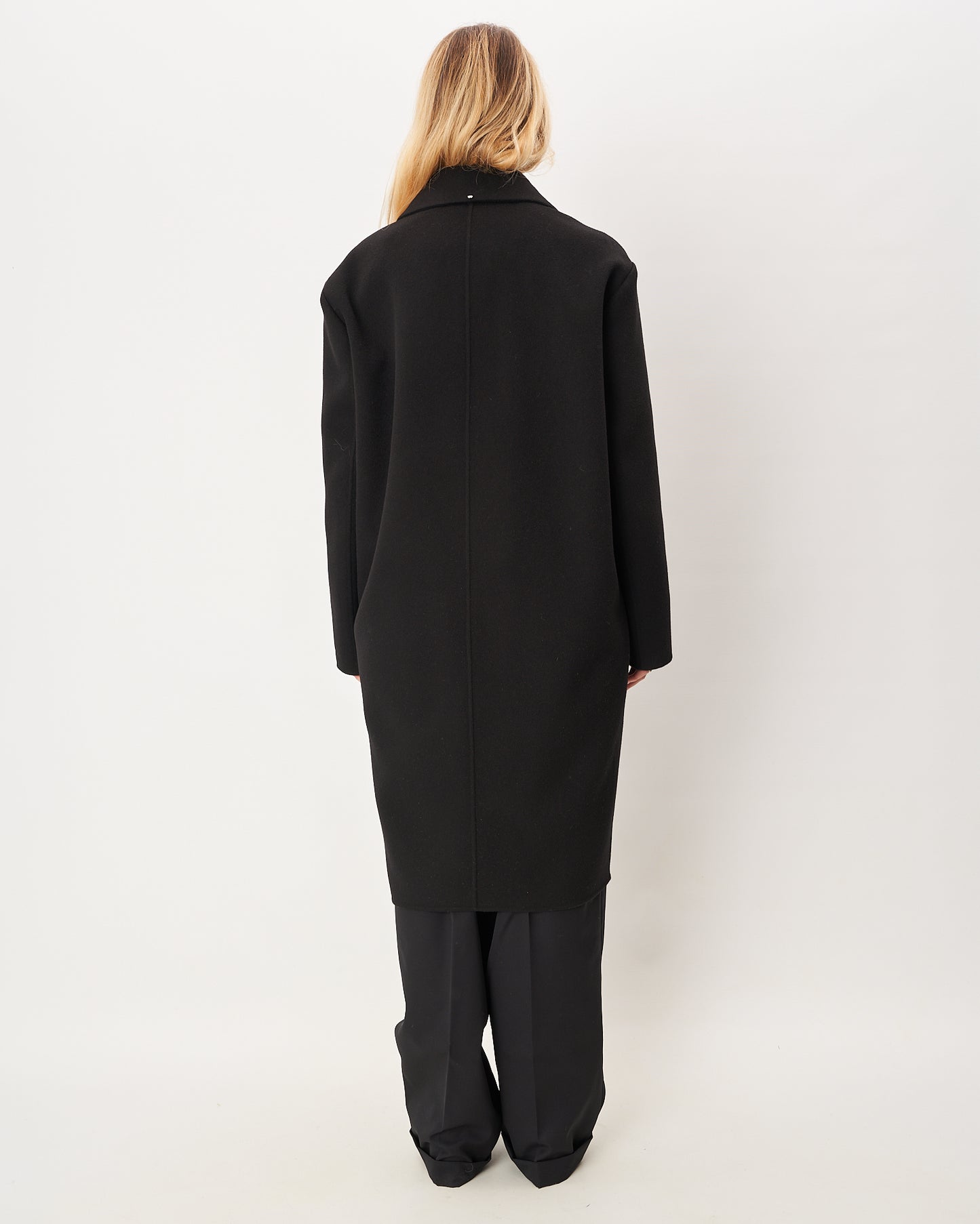 Sportmax cappotto nero a uovo