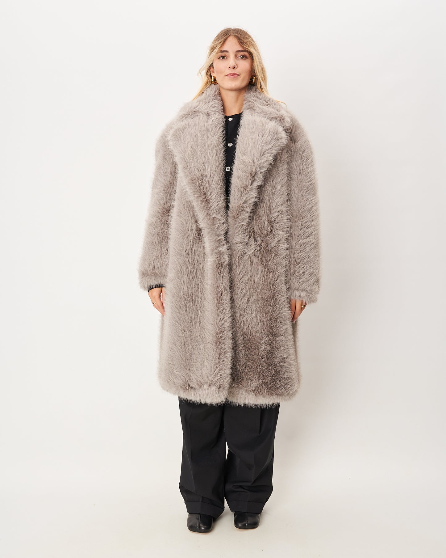 Sportmax cappotto ecofur grigio