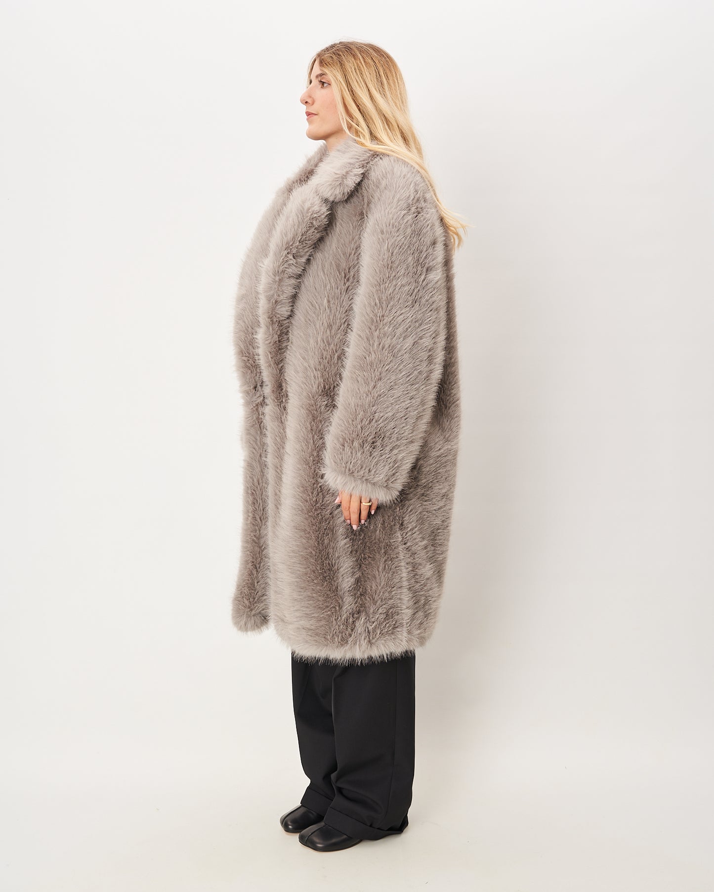 Sportmax cappotto ecofur grigio