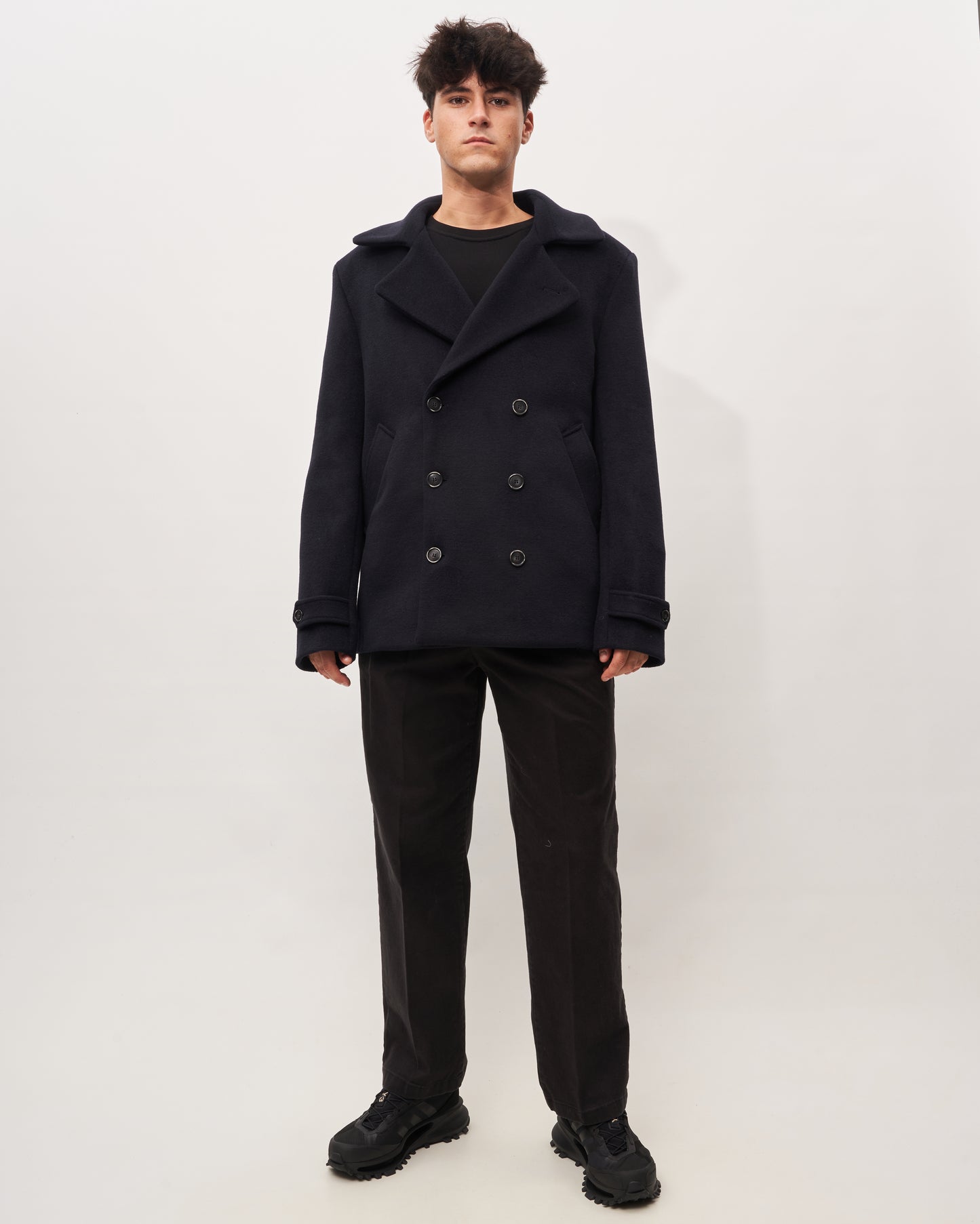 The Editor pea coat nero