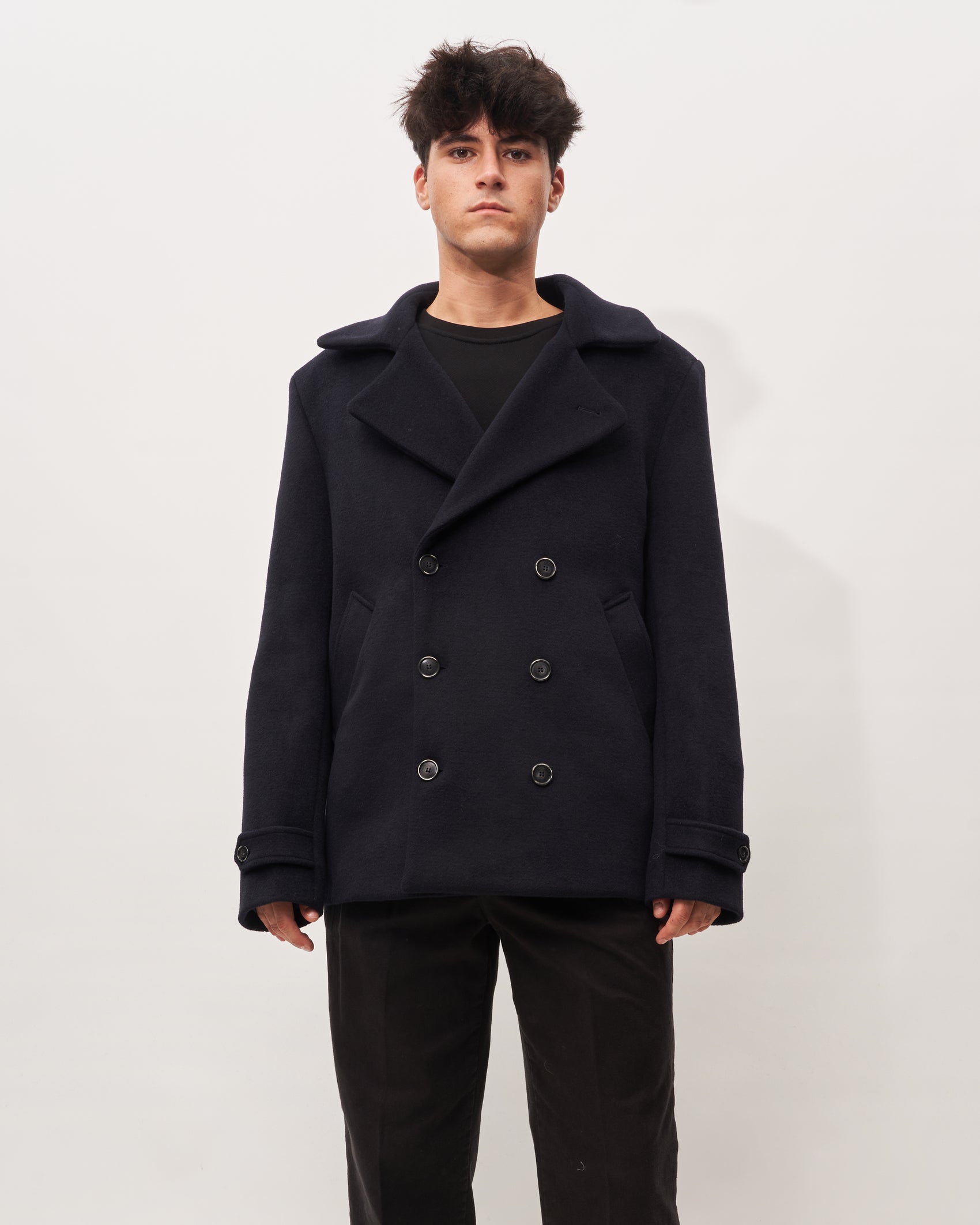 The Editor pea coat blu