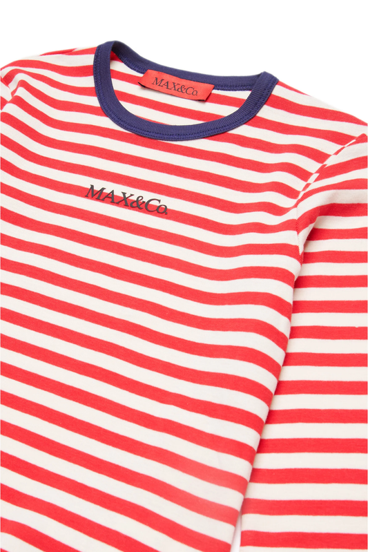 Max&Co t-shirt a righe bianche e rosse