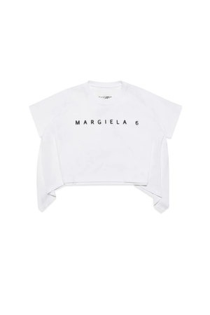 MM6 for Kids t-shirt bianca cropped | Al Monello - Barbieri