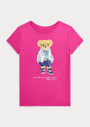 Polo Ralph Lauren t-shirt fuchsia stampa orso | Al Monello - Barbieri