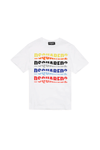 D-Squared2 t-shirt bianca logo multicolor