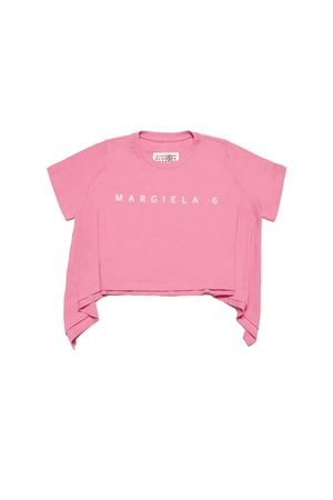 MM6 for Kids t-shirt rosa cropped