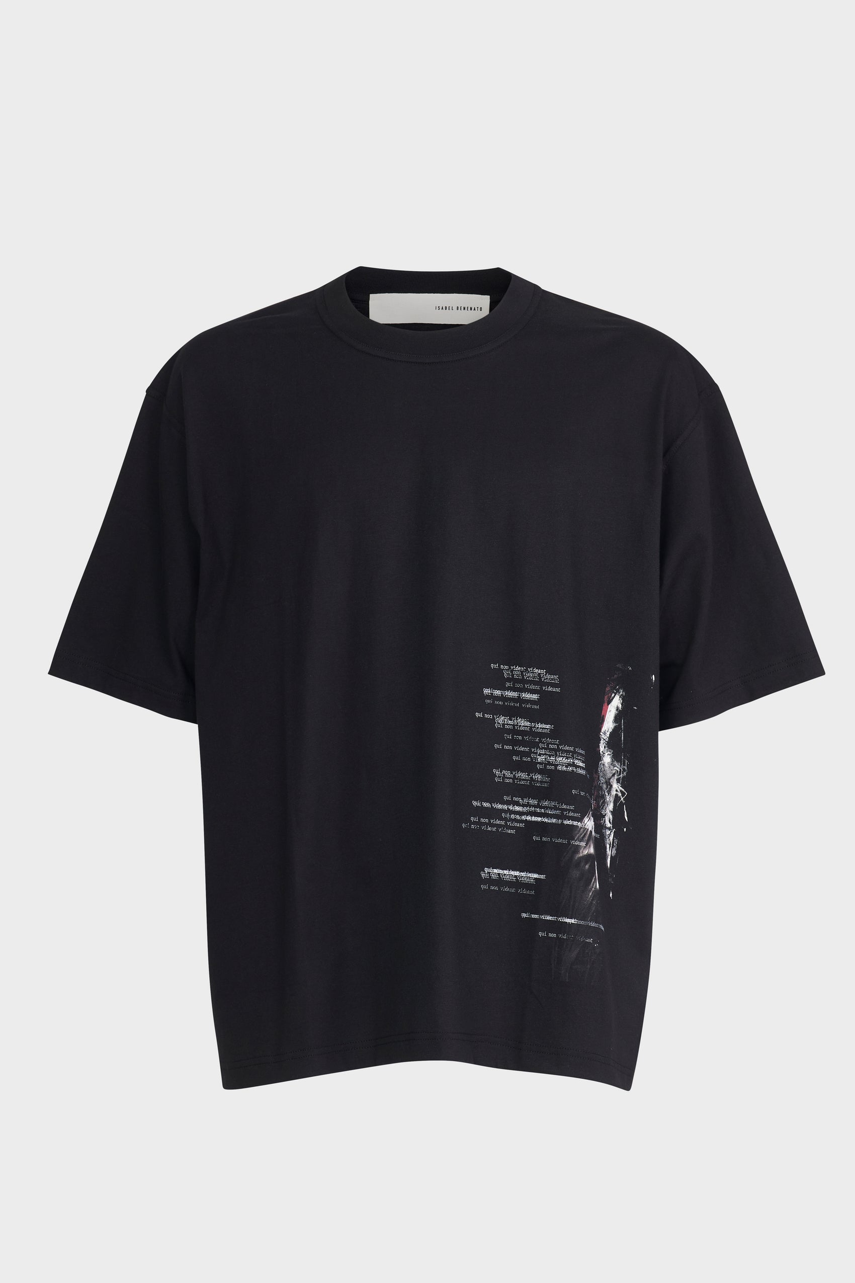 Isabel Benenato t-shirt nera con stampa