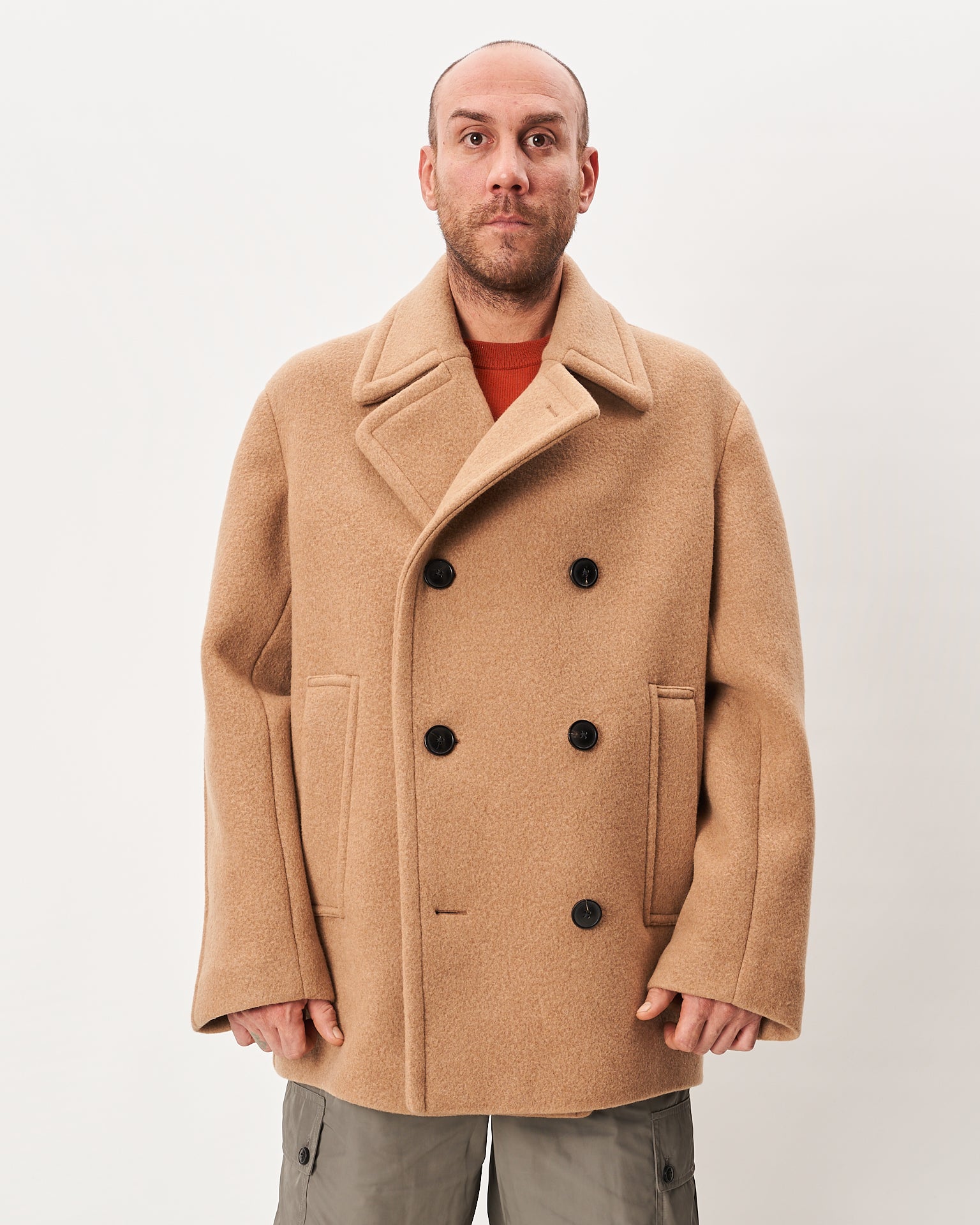 Dries Van Noten pea coat cammello