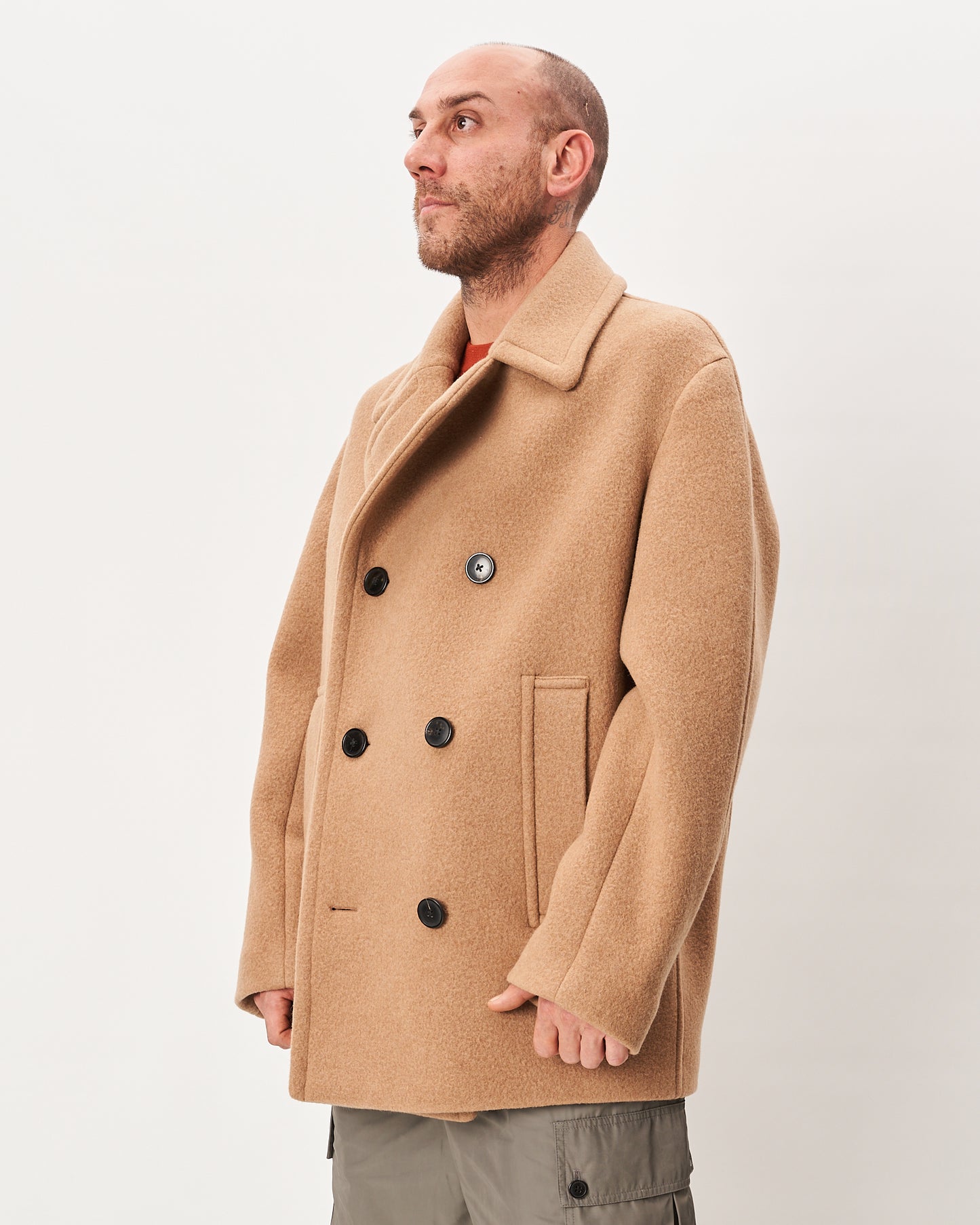 Dries Van Noten pea coat cammello