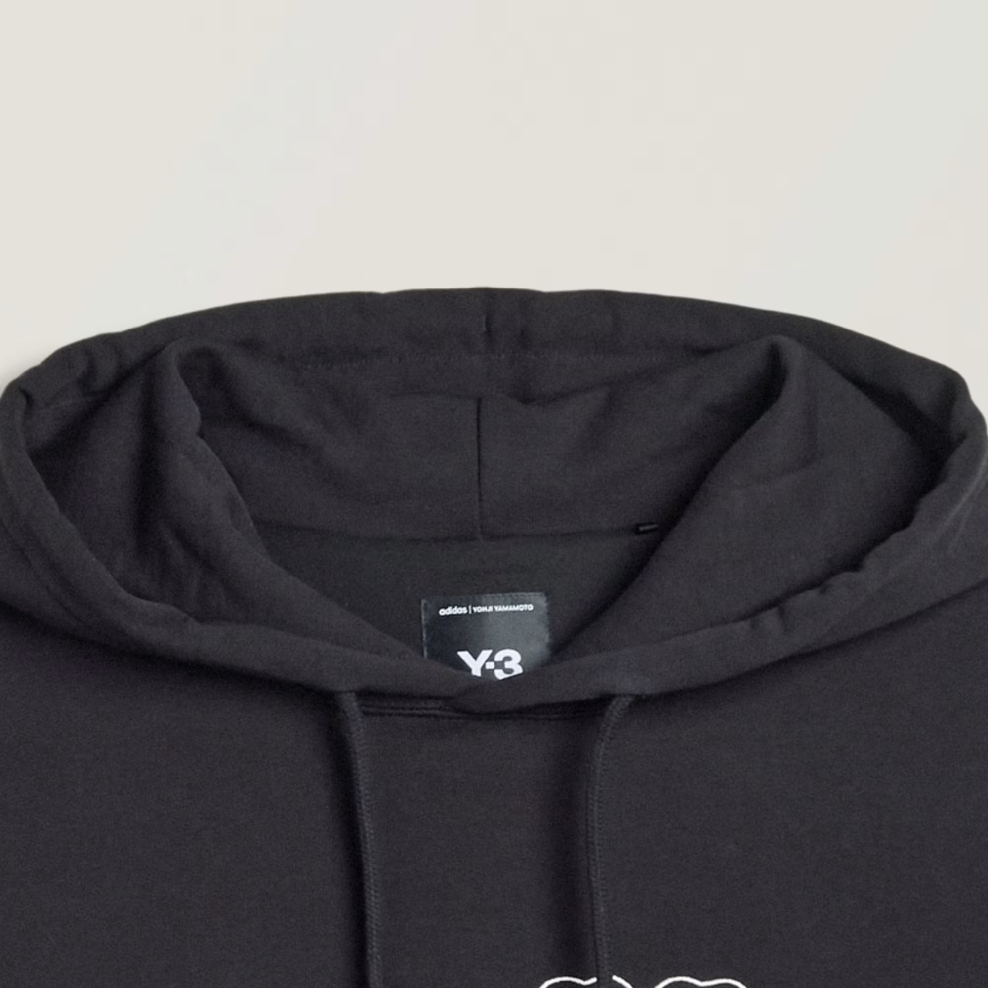 Y3 Yamamoto felpa nera cappuccio logo