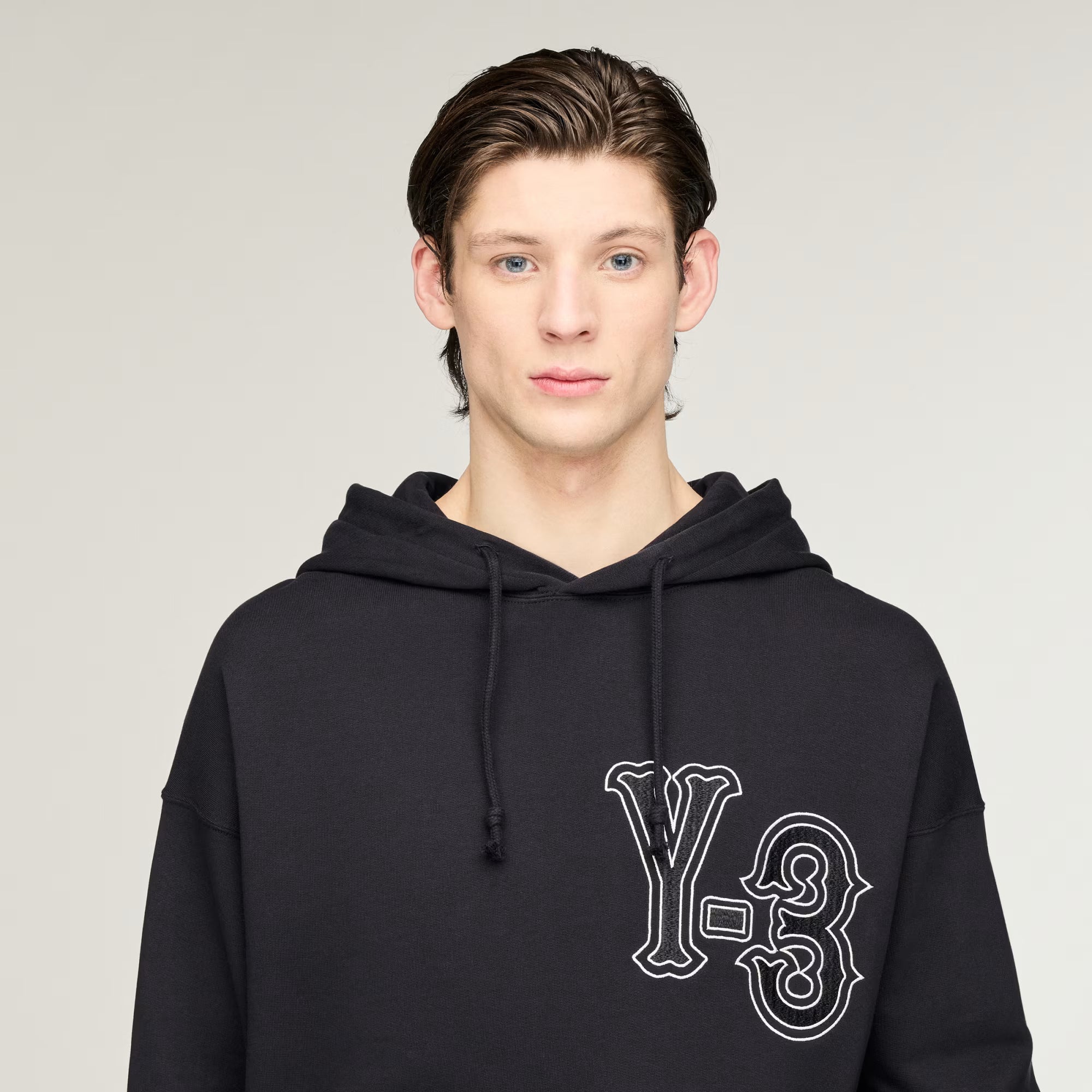 Y3 Yamamoto felpa nera cappuccio logo