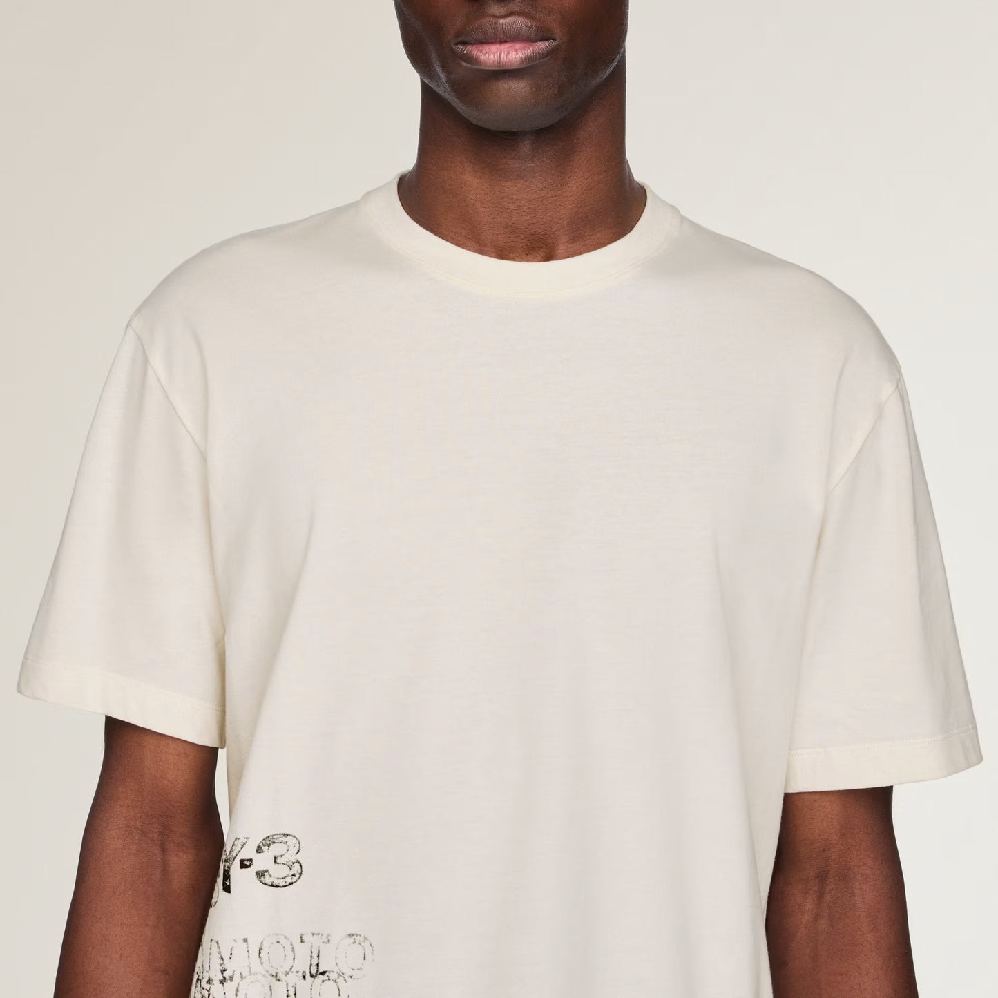 Y3 Yamamoto t-shirt nera con stampa sul fianco