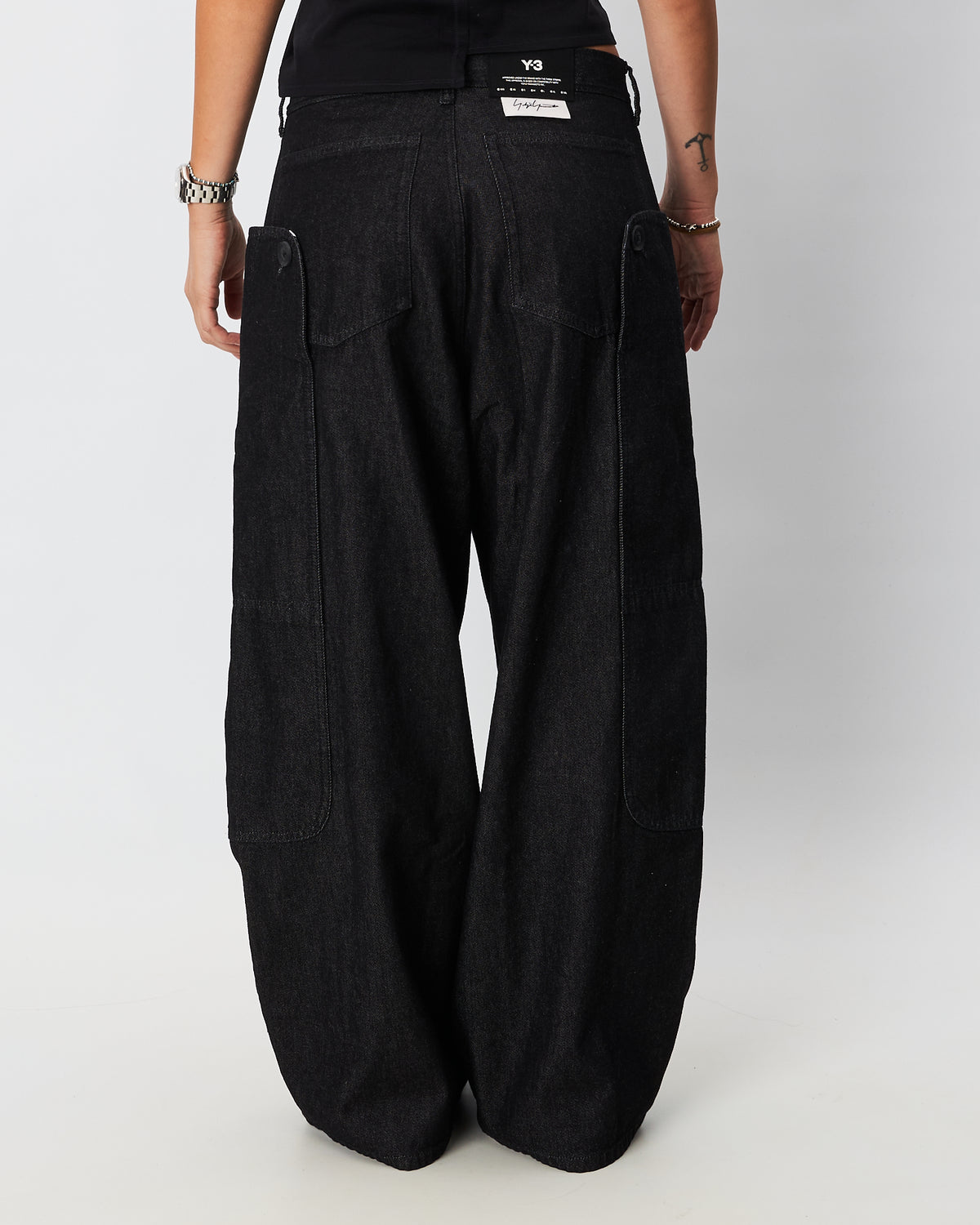 Y3 Yamamoto pantalone in denim nero