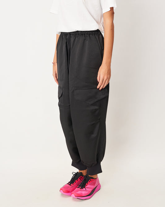 Y3 Yamamoto pantalone cargo con tessuto lucido