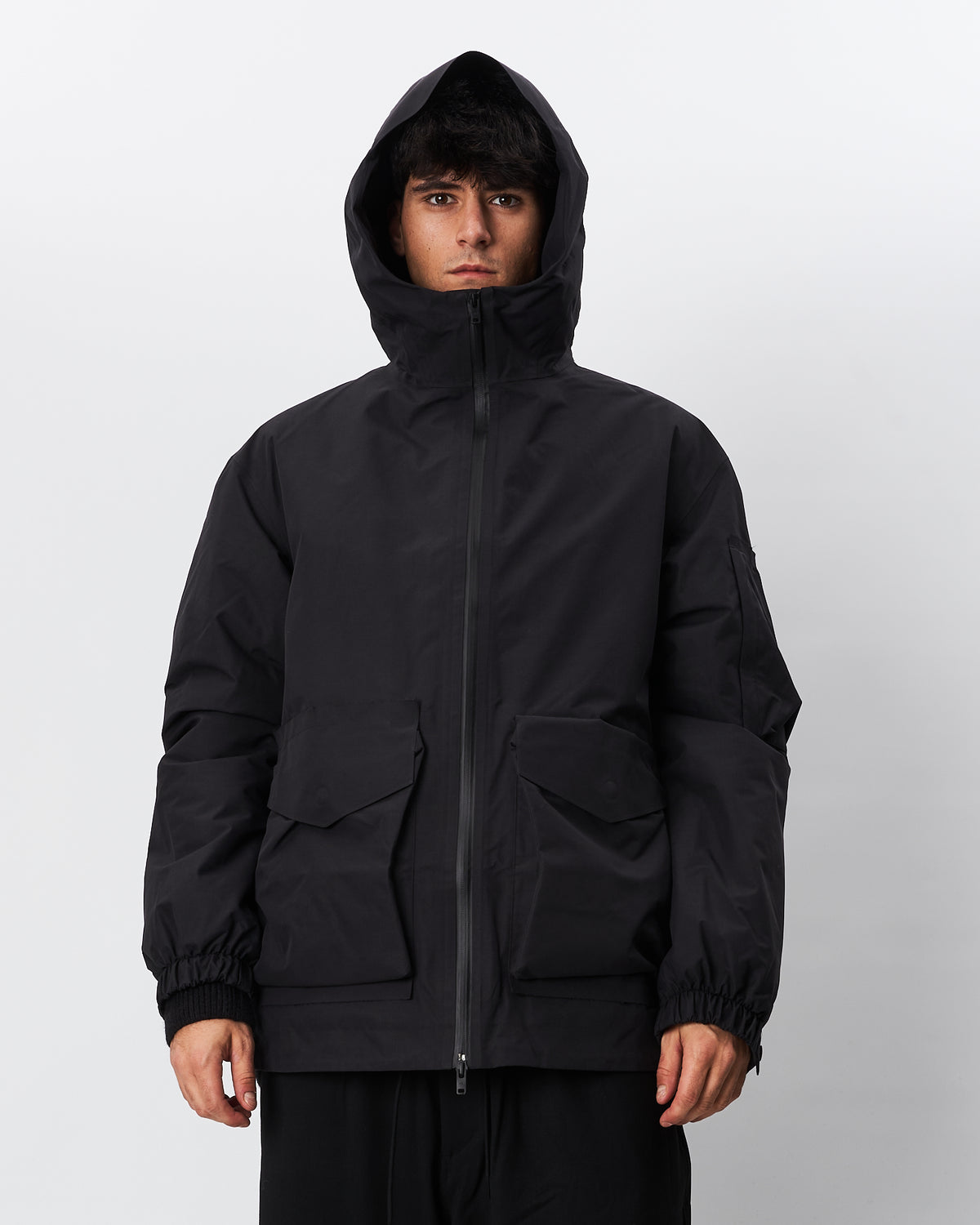 Y3 Yamamoto giubbotto in goretex nero imbottitura thermore