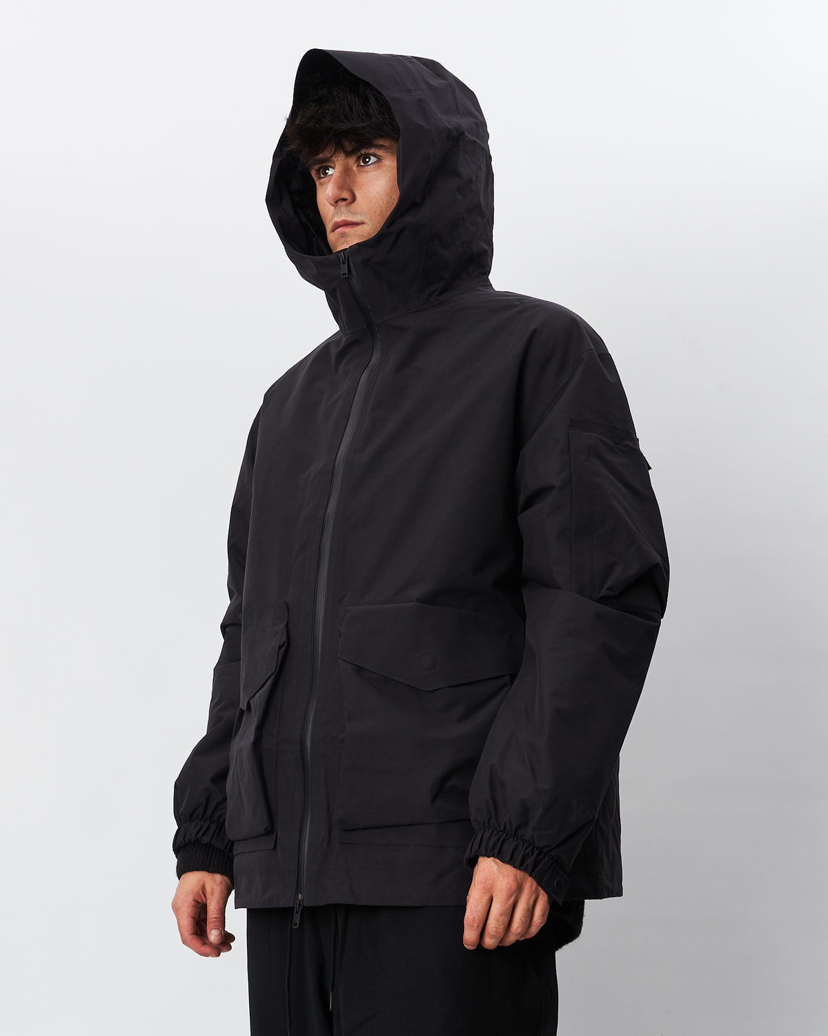 Y3 Yamamoto giubbotto in goretex nero imbottitura thermore