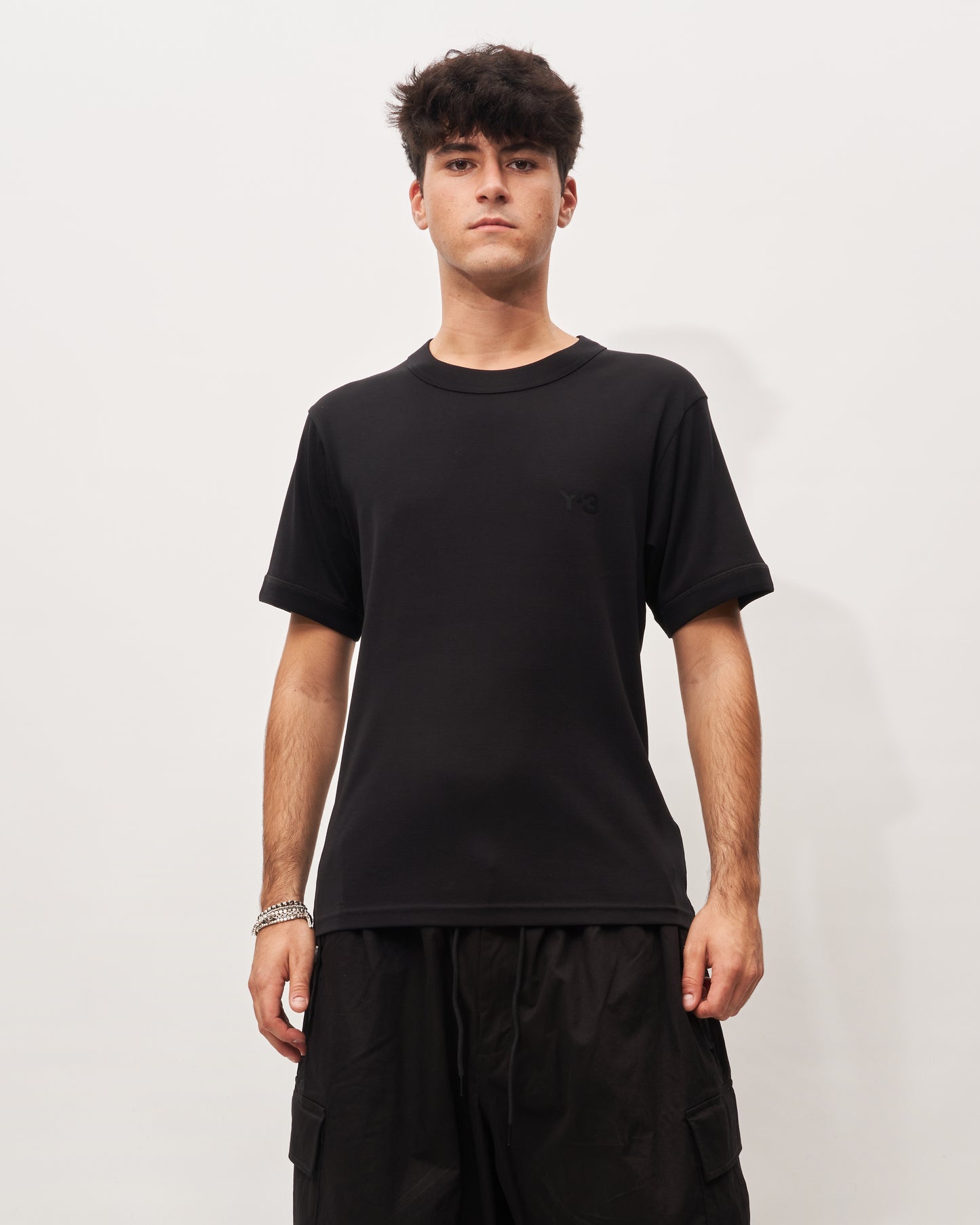 Y3 Yamamoto black ribbed t-shirt