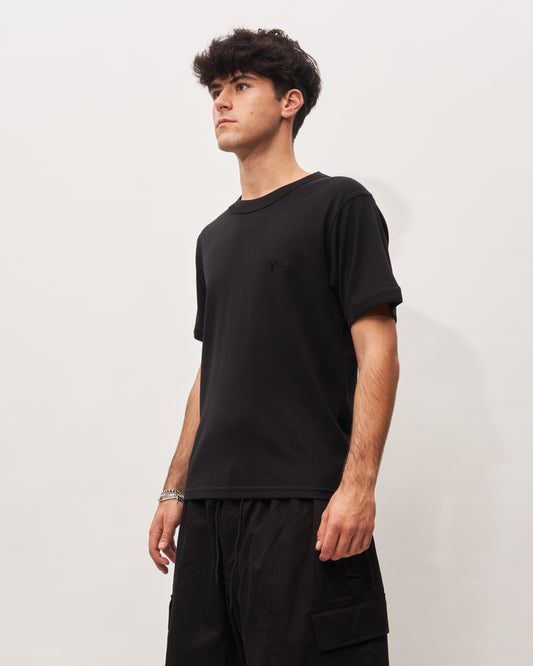 Y3 Yamamoto black ribbed t-shirt