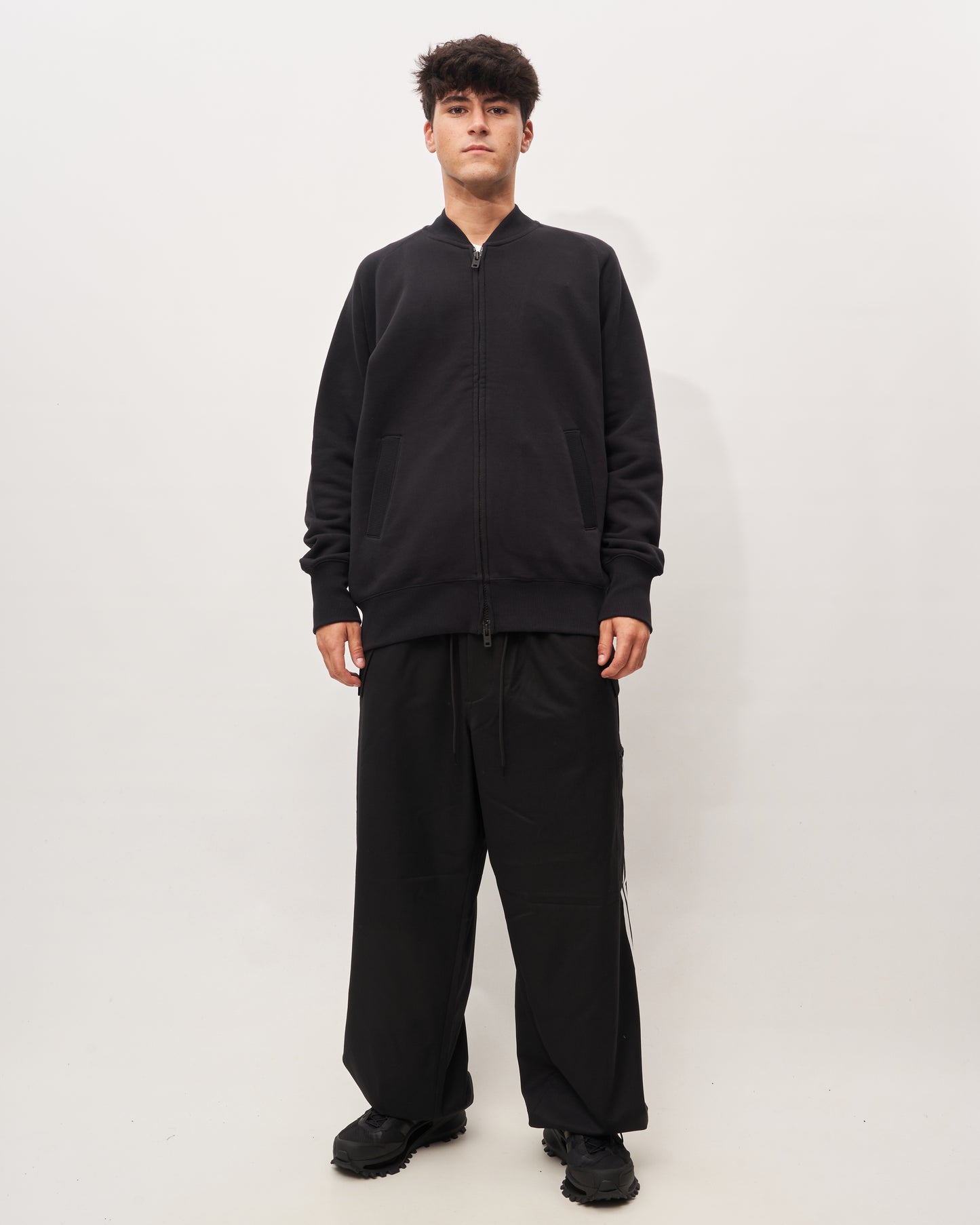 Y3 Yamamoto black zip-up sweatshirt