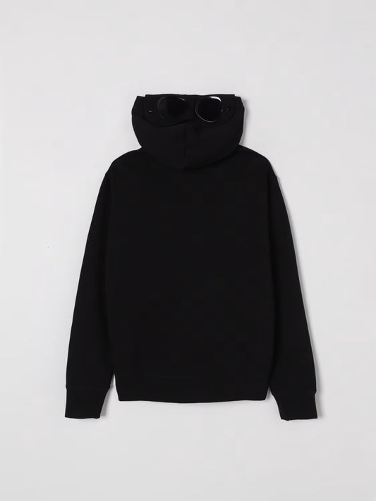 C.P. Company felpa nera con zip e cappuccio