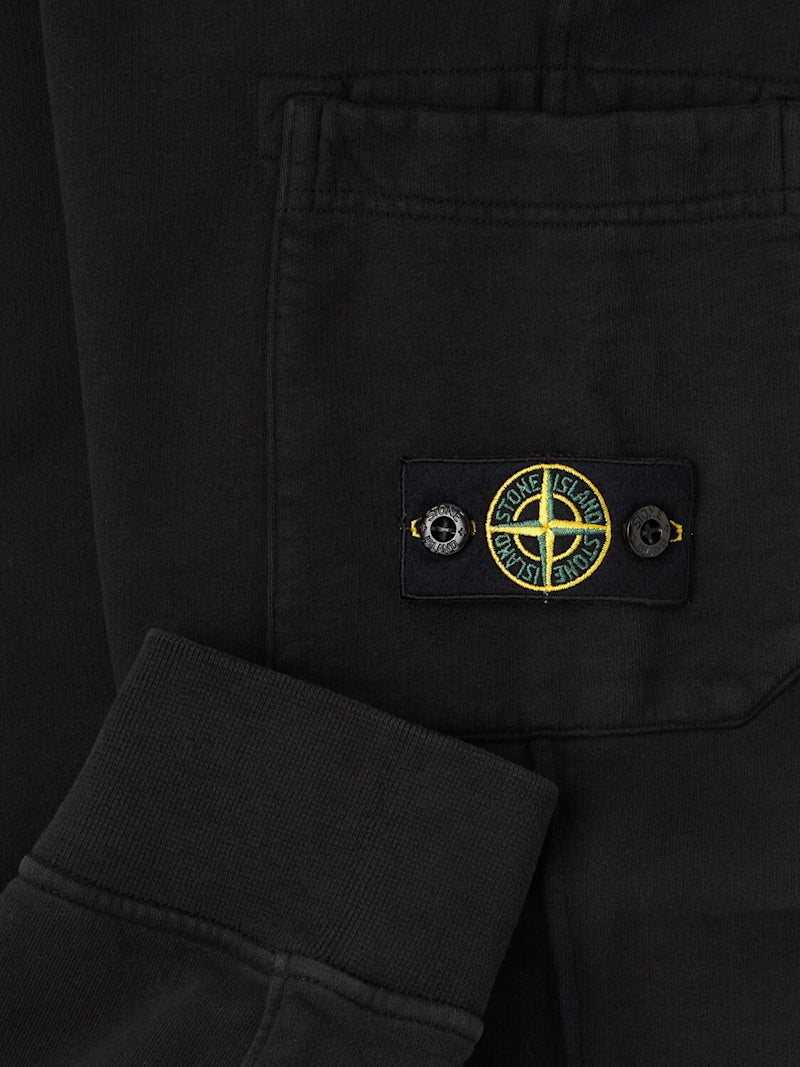 Stone Island Pantalone nero felpa