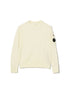CP Company Maglione girocollo latte in misto lana con lente