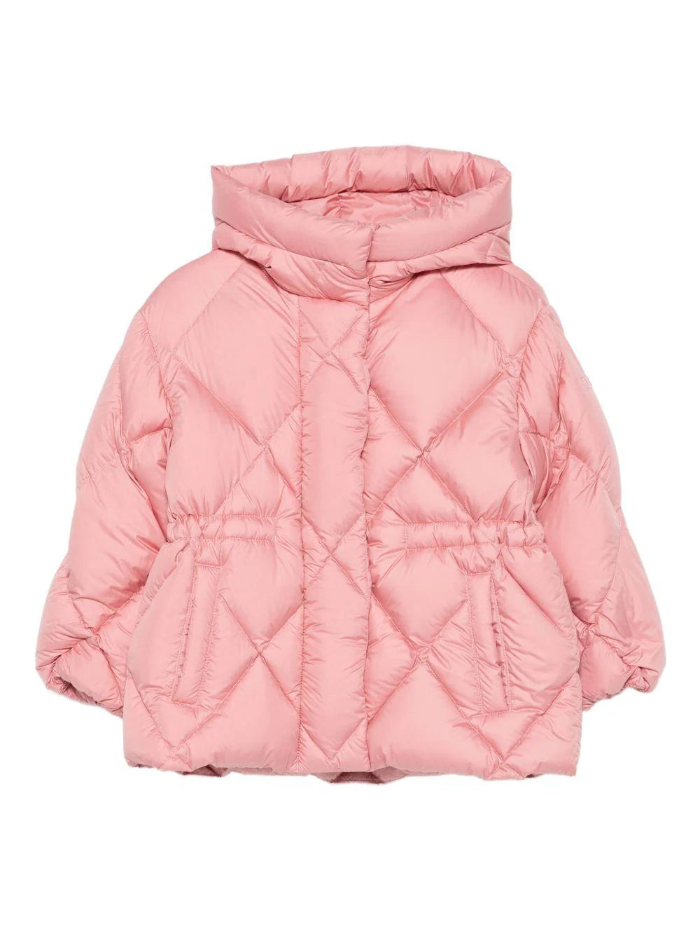 Il Gufo Piumino per bambina rosa con design trapuntato a rombi