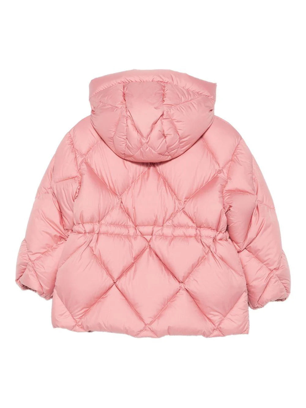 Il Gufo Piumino per bambina rosa con design trapuntato a rombi