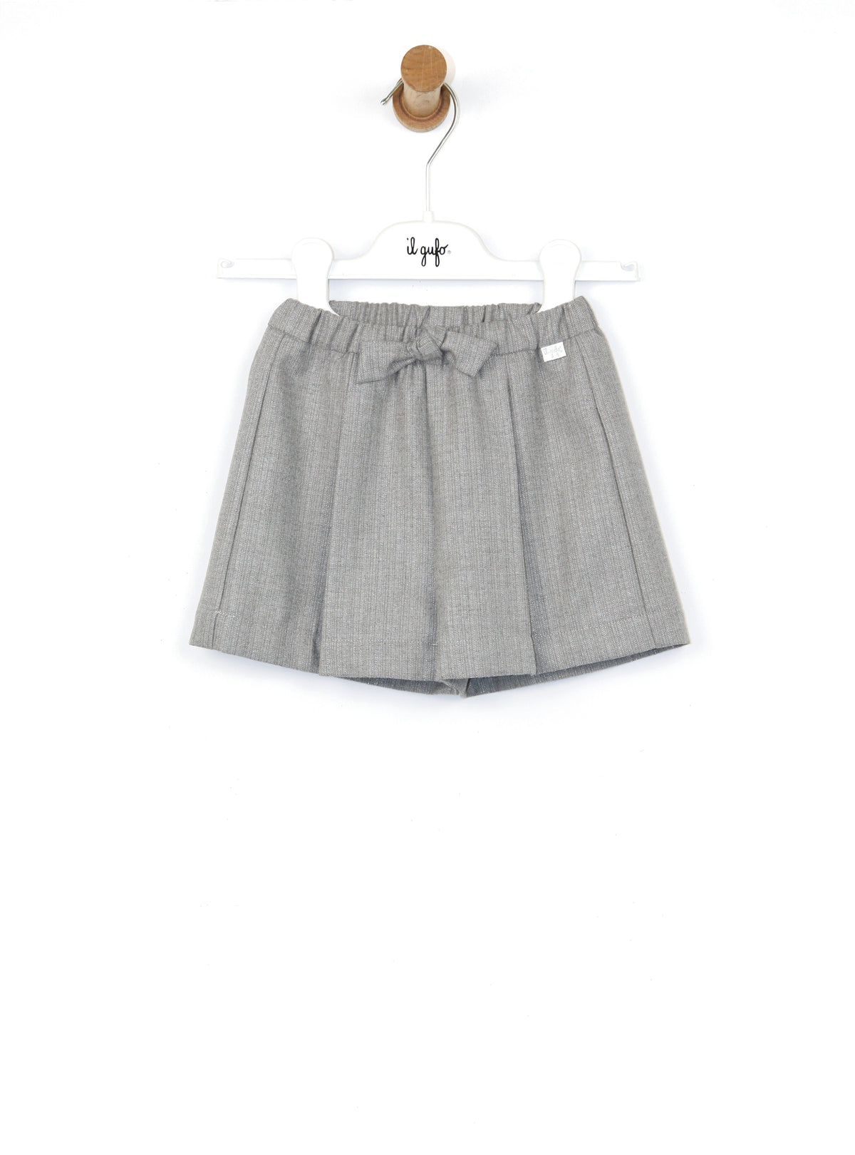 Il Gufo Bermuda grigio con lurex e fiocco
