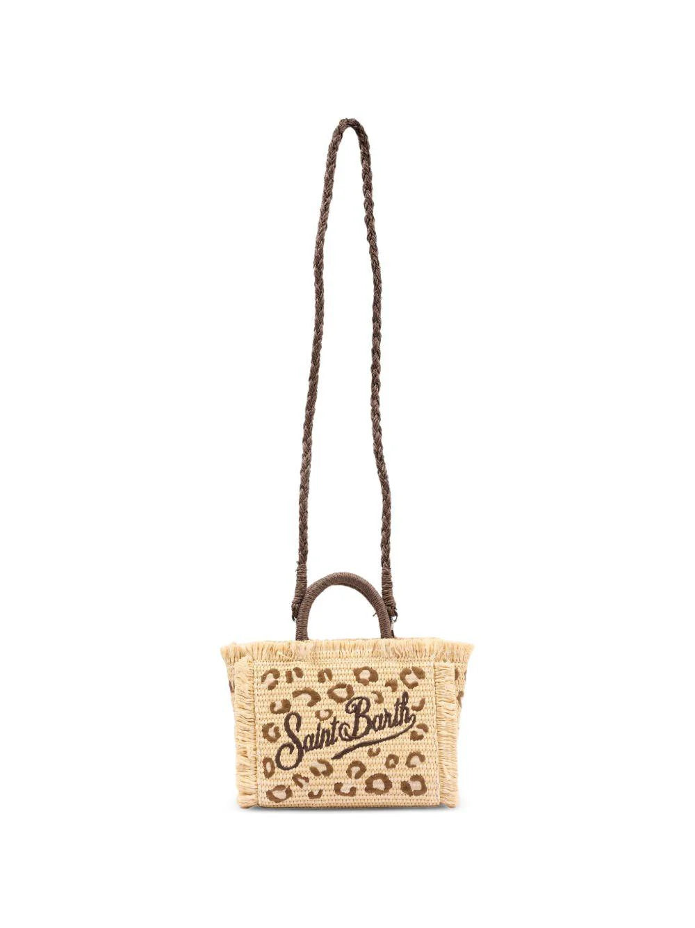 MC2 Saint Barth Borsa Vanity mini leopard paglia