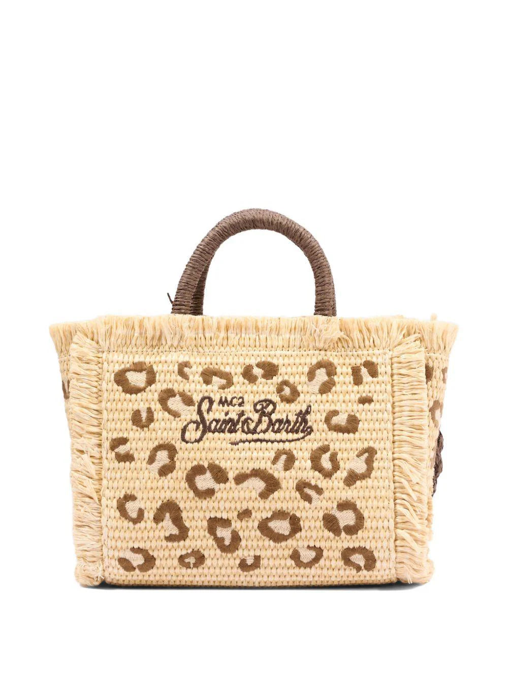 MC2 Saint Barth Borsa Vanity mini leopard paglia