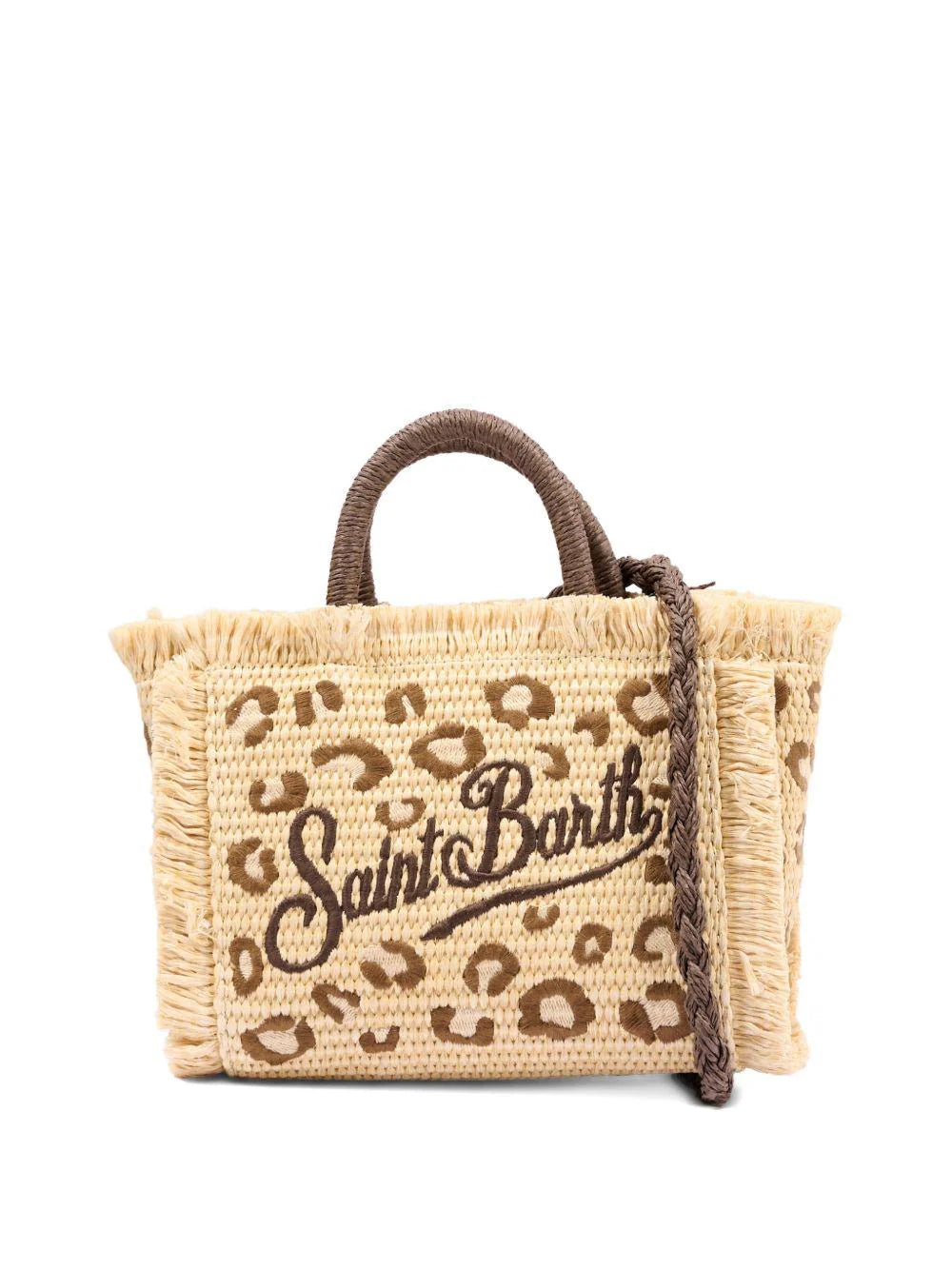 MC2 Saint Barth Borsa Vanity mini leopard paglia