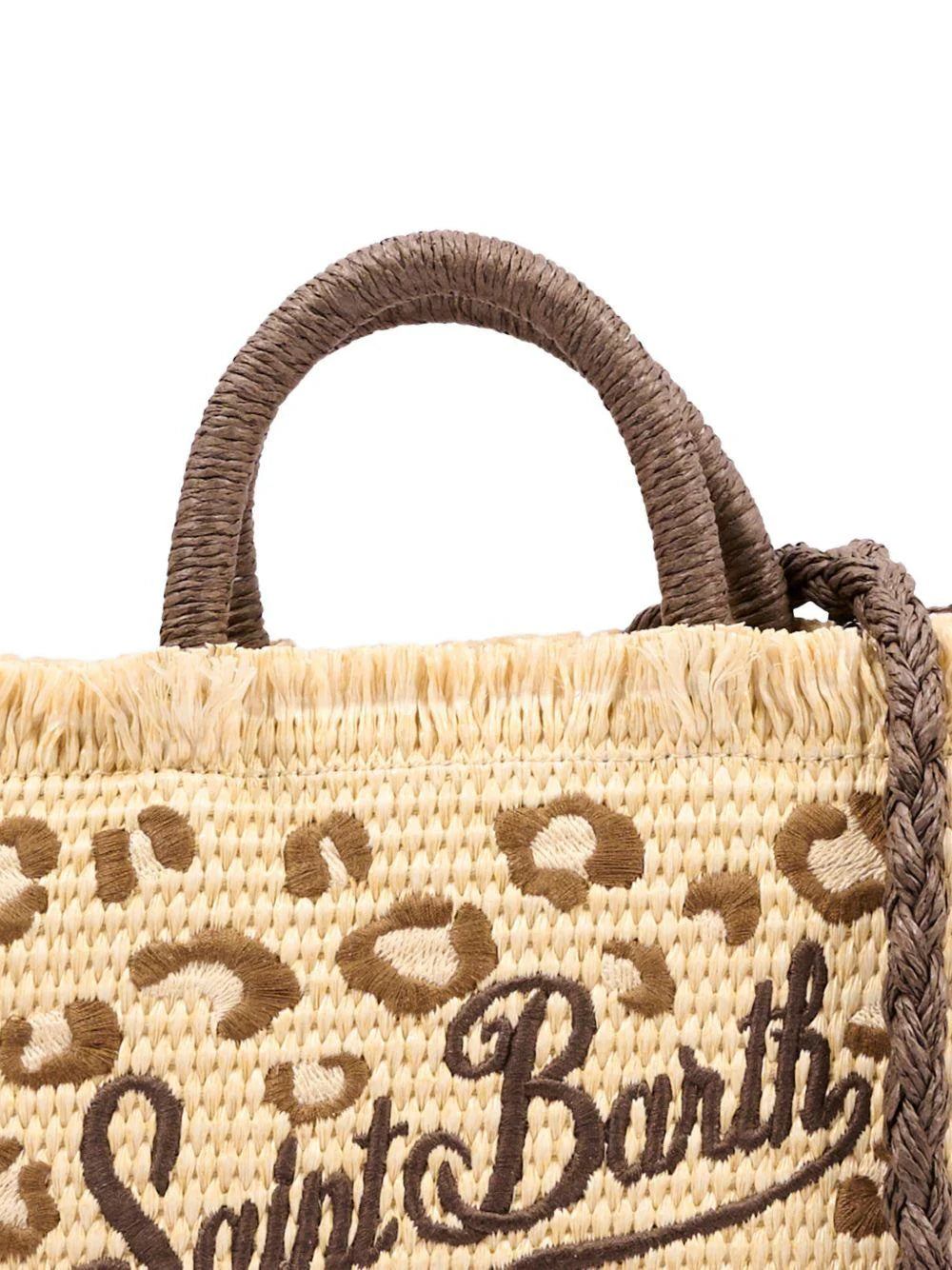 MC2 Saint Barth Borsa Vanity mini leopard paglia