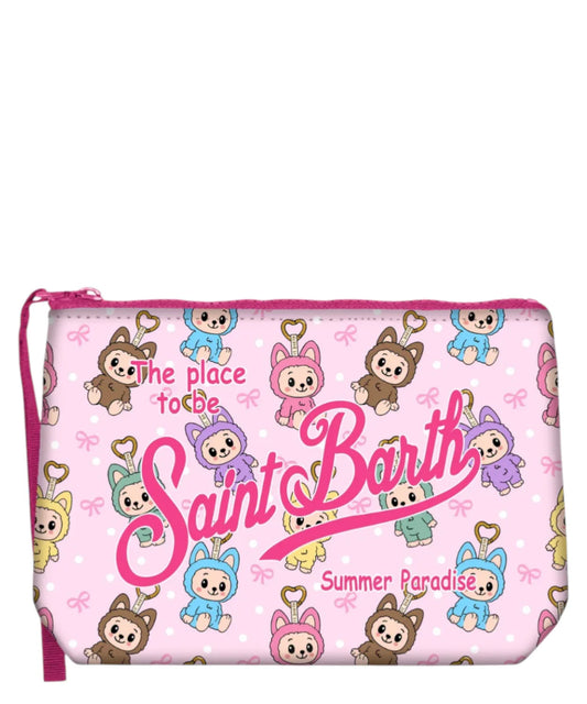 MC2 SAINT BARTH Pochette rosa con logo