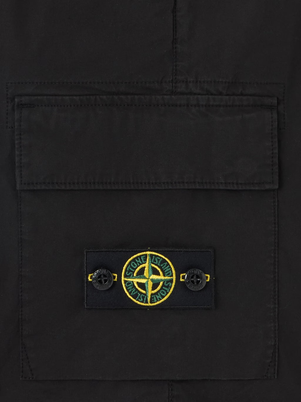 Stone Island Bermuda cargo neri vestibilità regular