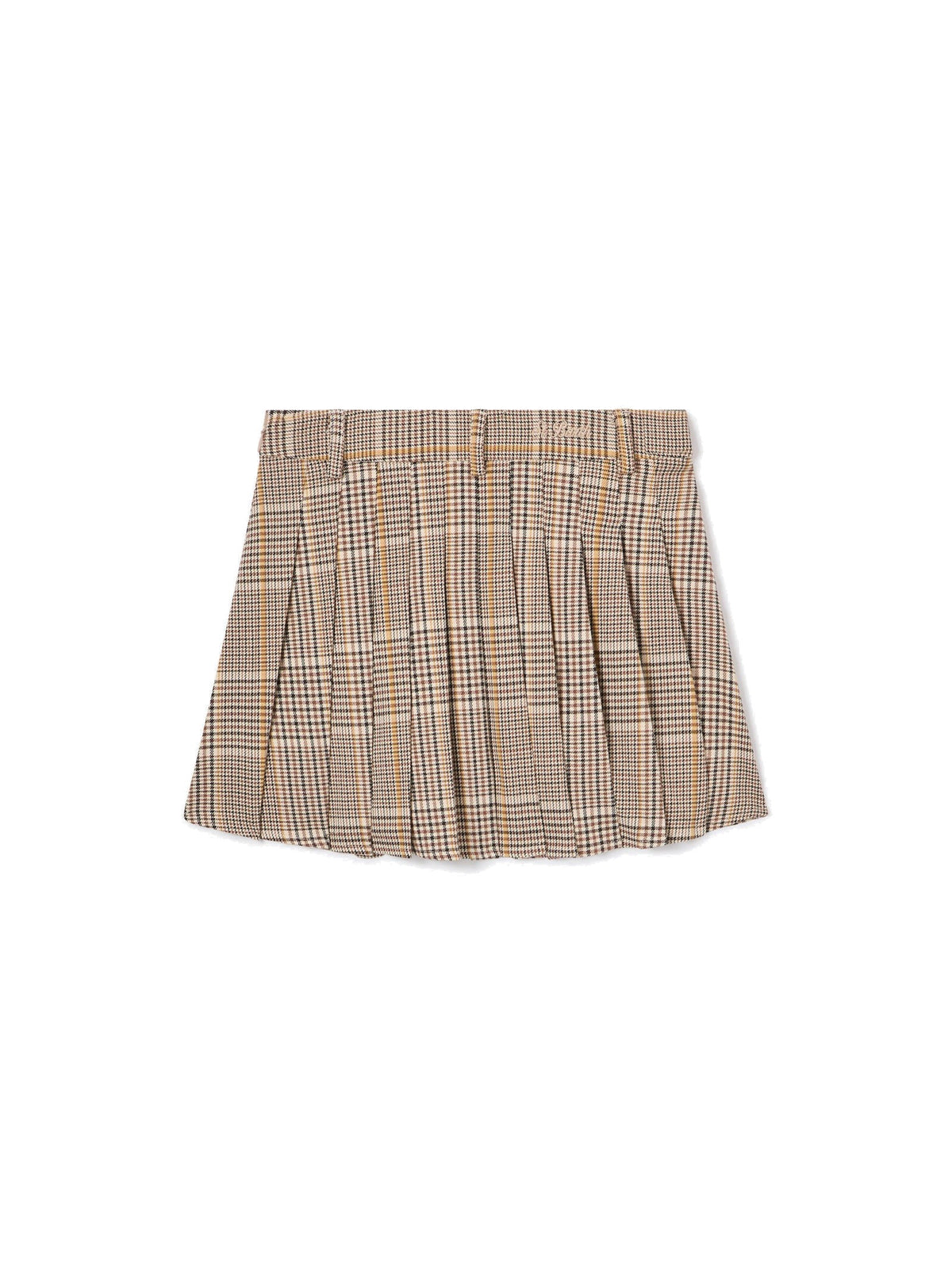 MC2 Saint Barth Gonna in flanella tartan beige e marrone