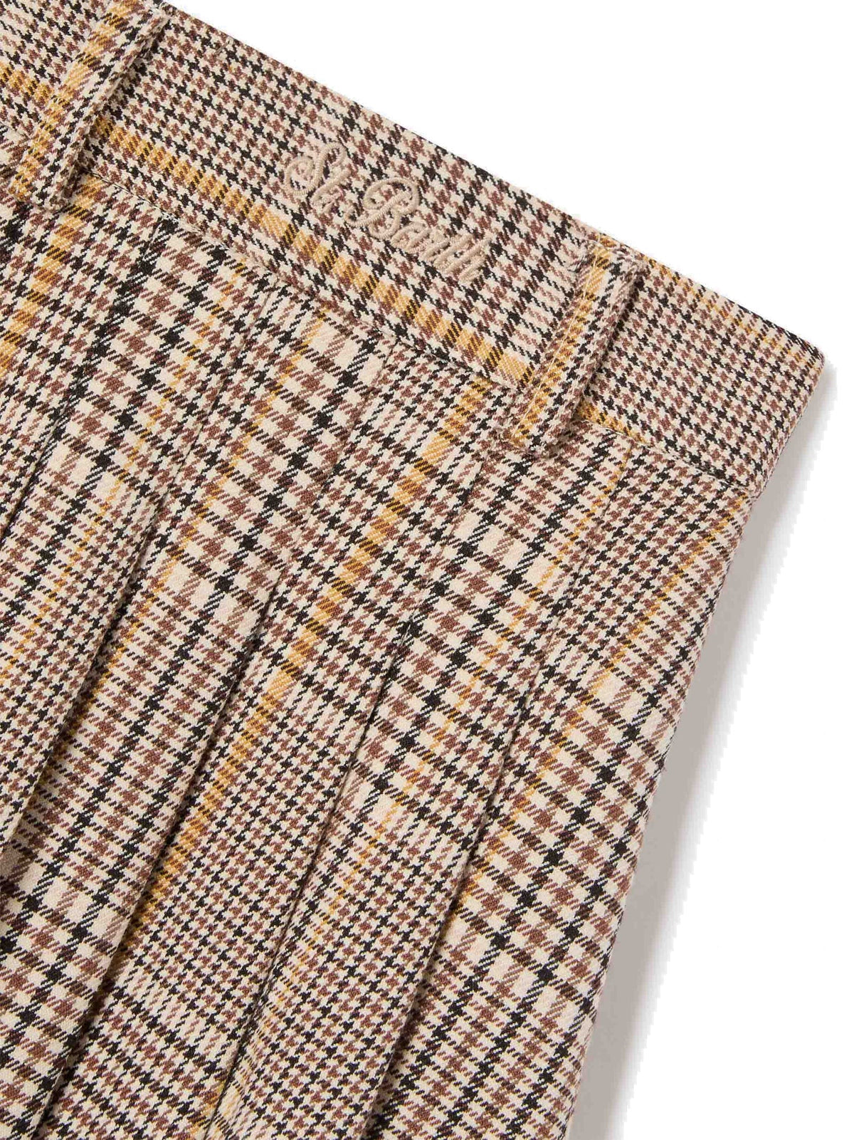 MC2 Saint Barth Gonna in flanella tartan beige e marrone