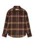 MC2 Saint Barth Camicia in flanella tartan marrone con Hello Kitty sul retro
