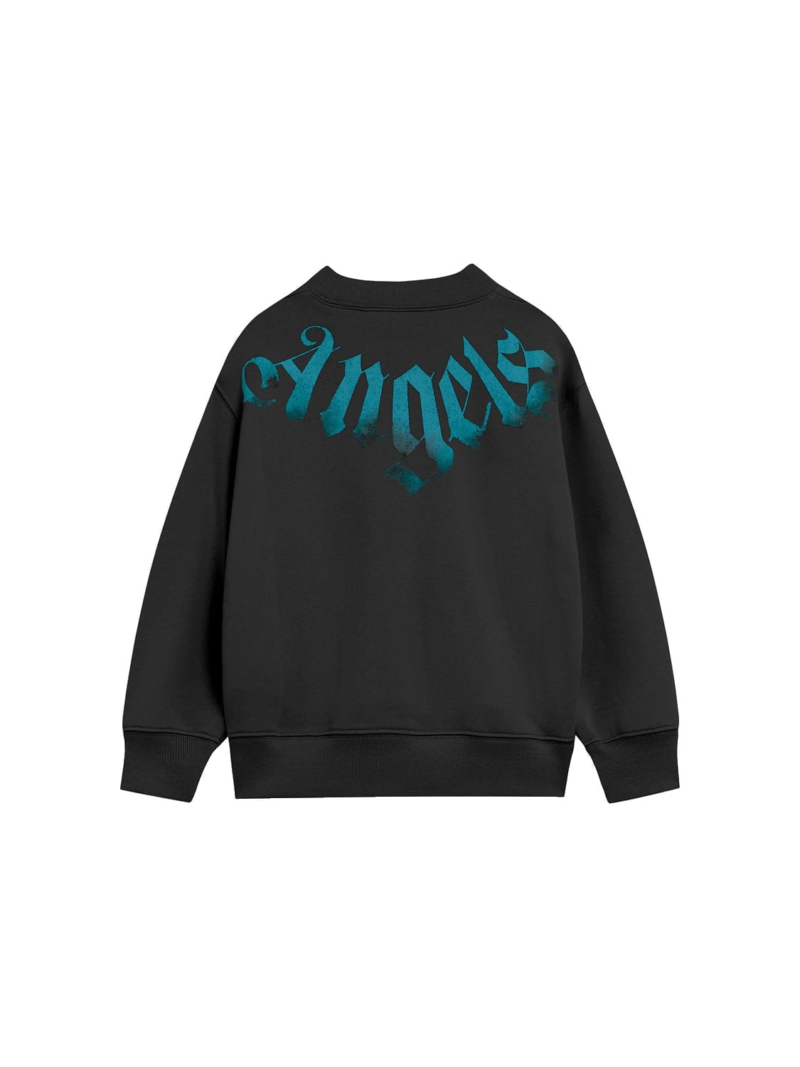 Palm Angels Felpa girocollo nera con logo blu