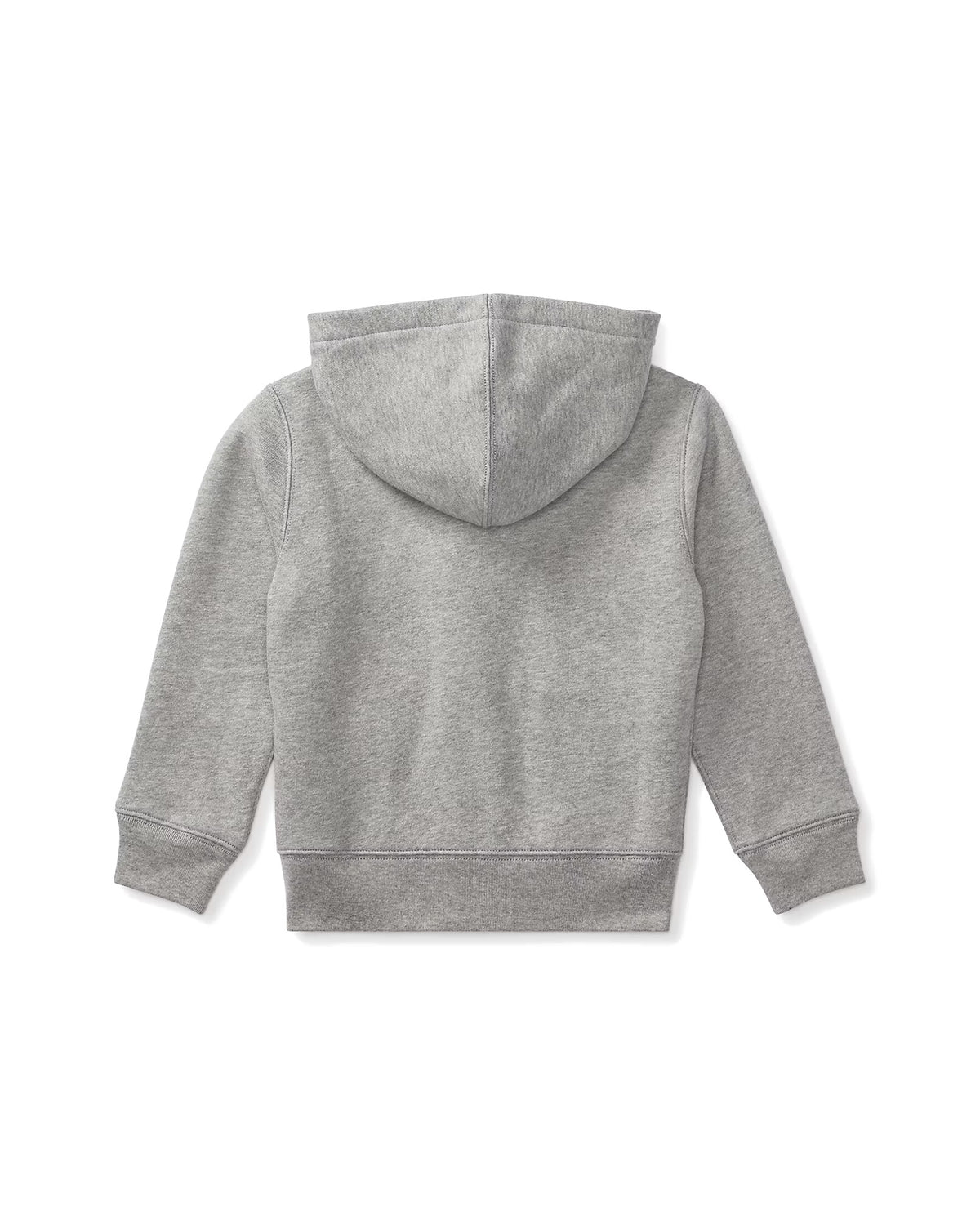 Polo Ralph Lauren Felpa grigio melange con zip e cappuccio