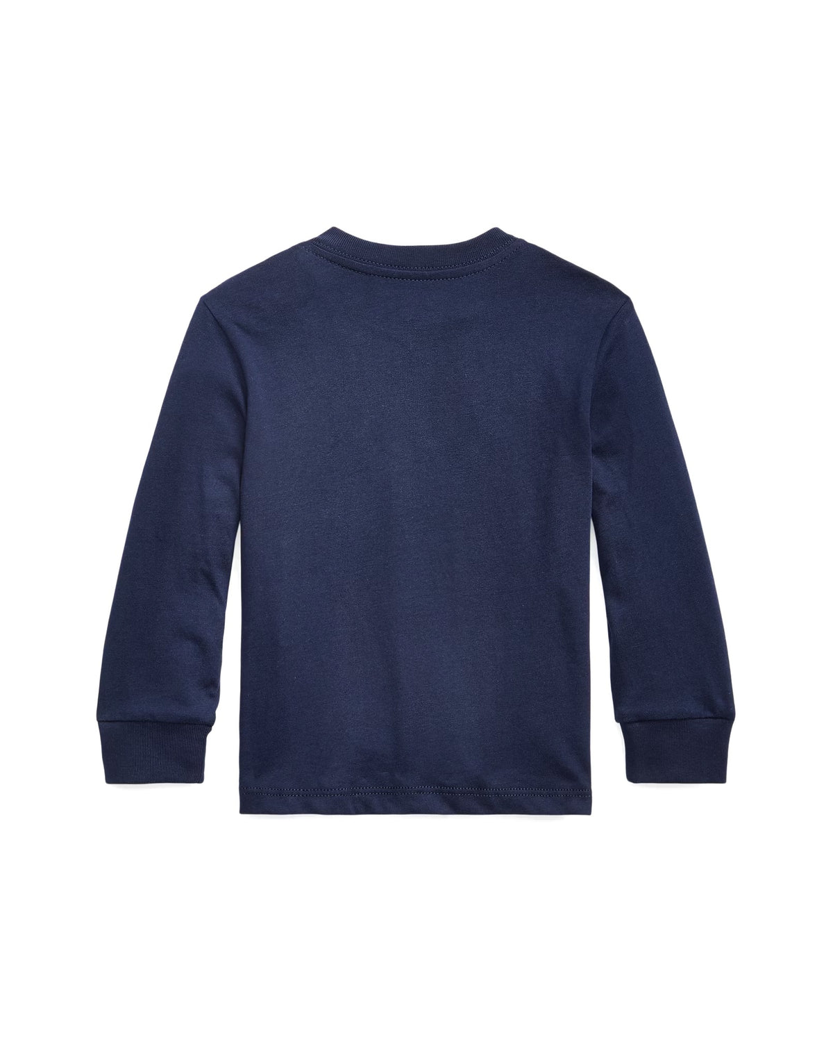 Polo Ralph Lauren T-shirt neonato blu a maniche lunghe con logo