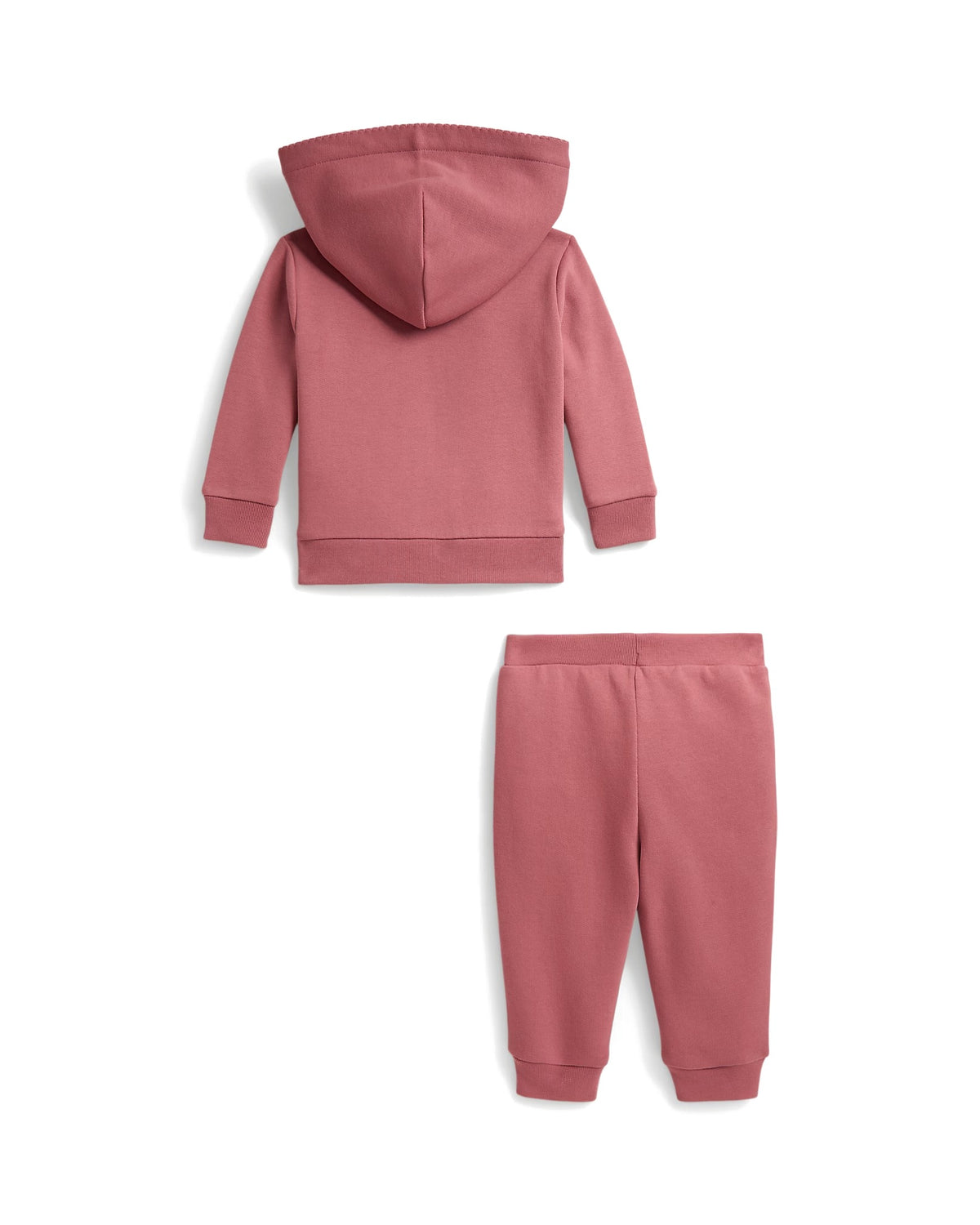 Polo Ralph Lauren Completo felpa con zip e pantalone salmone