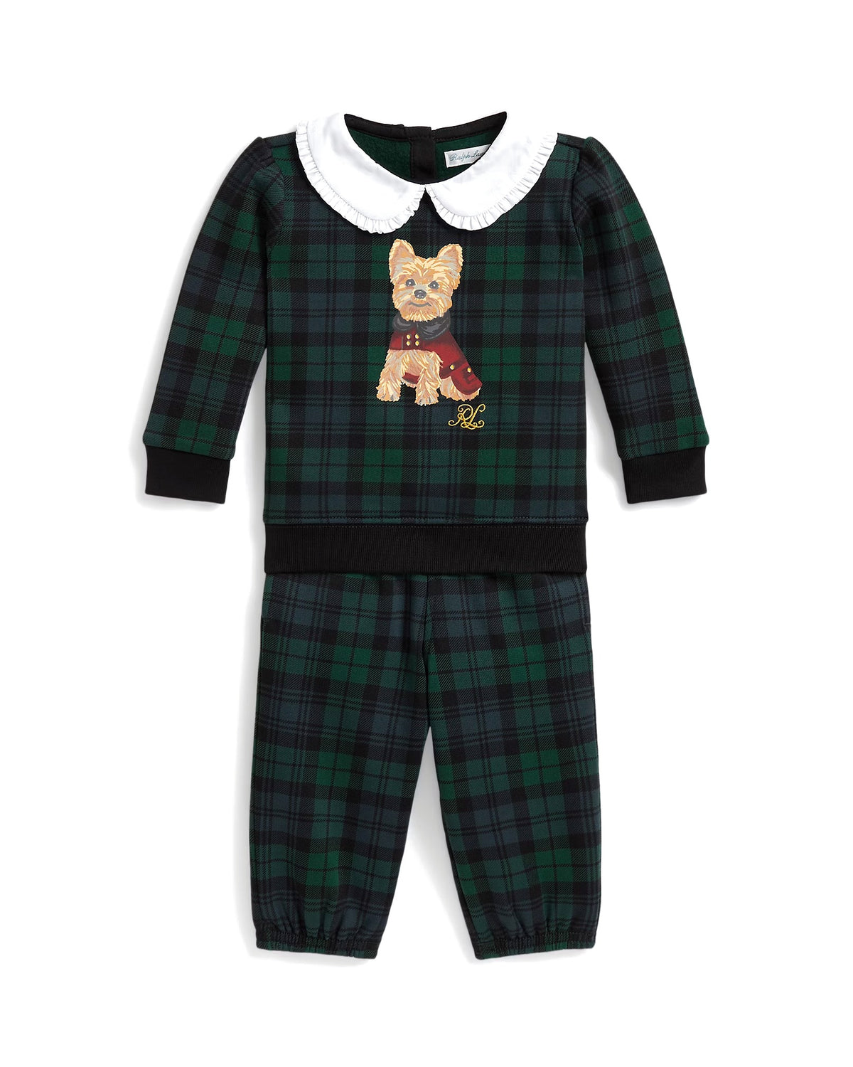 Polo Ralph Lauren Completo felpa e pantalone scozzesi con Polo Bear