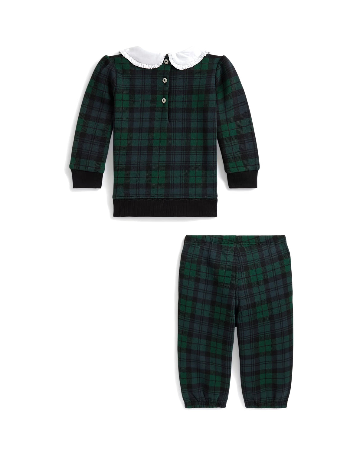 Polo Ralph Lauren Completo felpa e pantalone scozzesi con Polo Bear