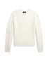 Polo Ralph Lauren Maglione latte a trecce con logo rosa