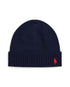 Polo Ralph Lauren Berretto blu in lana con logo