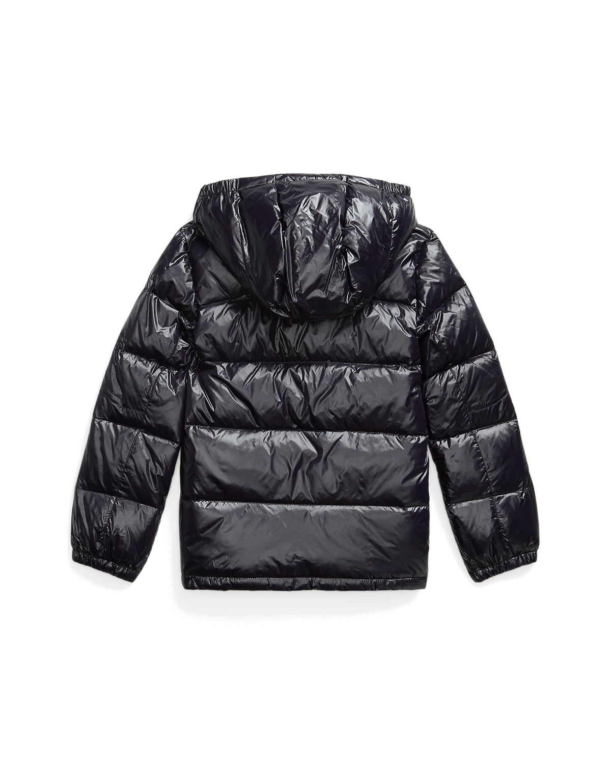 Polo Ralph Lauren Piumino Gorham nero lucido con cappuccio