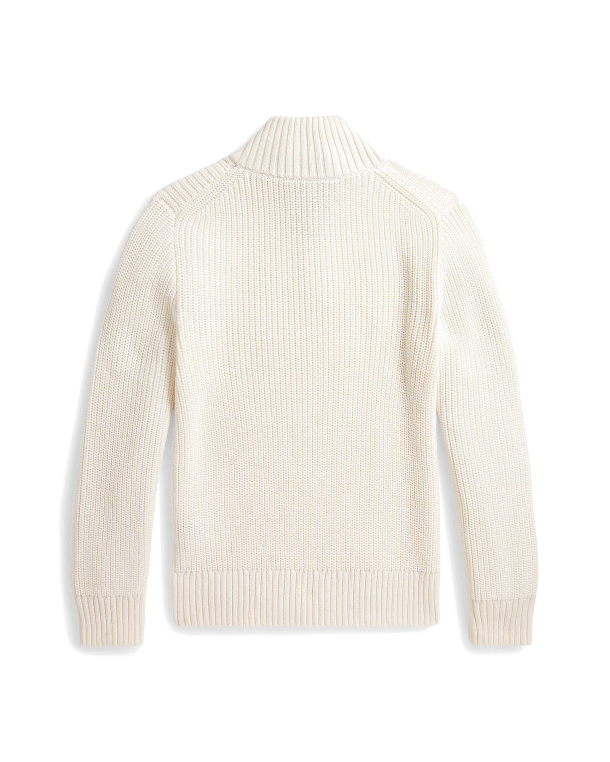 Polo Ralph Lauren Maglia latte in cotone con zip