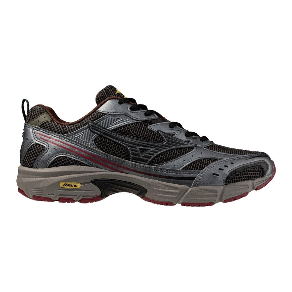 Mizuno MXR sneakers tela antracite con dettagli grigi e cacao