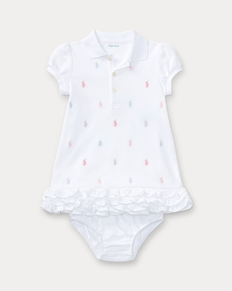 Polo Ralph Lauren abito con volant e culotte